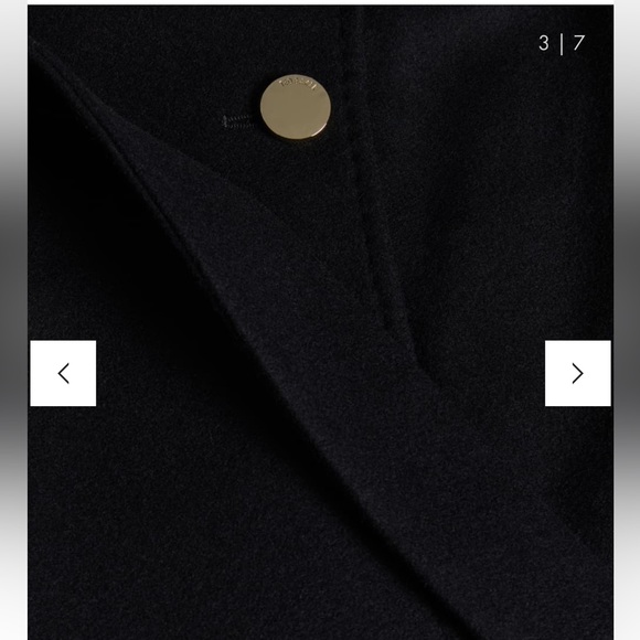 Ted Baker Rytaa Short Wool Coat, Black, Size 2 - Picture 4 of 14